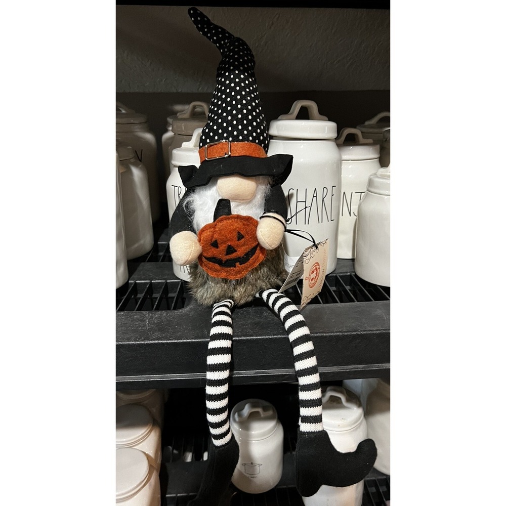 HALLOW HOME HALLOWEEN GNOME Shelf Sitter BRAND NEW Fall Pumpkin Farmhouse